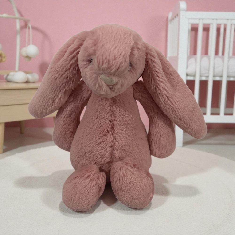 Jellycat Small Bashful Bunny Pink Plush Stuffed Toy 5" Preowned